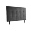 Tête De Lit Velours L.145 Cm KARTY Gris