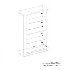 Vitrine 2 Portes BELLARIVA Laqué Blanc/ Gris Anthracite -Maison vitrine 2 portes bellariva laque blanc gris 9689948 25112592 1140x1140