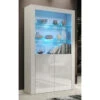 Vitrine JIVE 90 Cm Blanc Laqué Avec LEDS